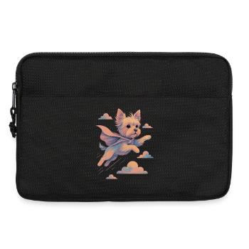 Super Hund Yorkshire Terrier Cape Umhang Geschenk - Laptoptasche 13" - Schwarz - Vorne