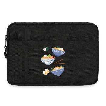 Ramen avec de la nourriture asiatique pour chat - Sacoche pour ordinateur portable 13 pouces - noir - Devant