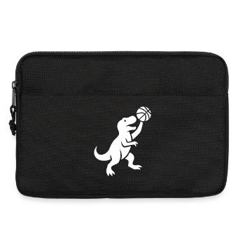 Minimalistischer T-Rex Basketballspieler - Laptoptasche 13" - Schwarz - Vorne