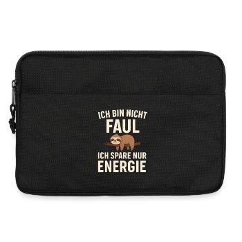 Ich spare nur Energie Faultier - Laptoptasche 13" - Schwarz - Vorne