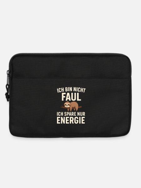 Ich spare nur Energie Faultier - Laptoptasche 13" - Schwarz