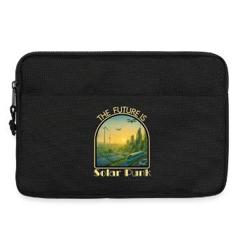 Solar-Punk-Stadt - Laptoptasche 13" - Schwarz - Vorne