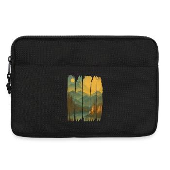Gebirgige Landschaft Dämmerung Natur - Laptoptasche 13" - Schwarz - Vorne