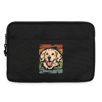 retro Golden Retriever und Labrador Hundesymbol - Laptoptasche 13" - Schwarz - Vorne