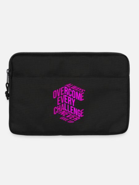 Never give up - Laptop bag 13" - black