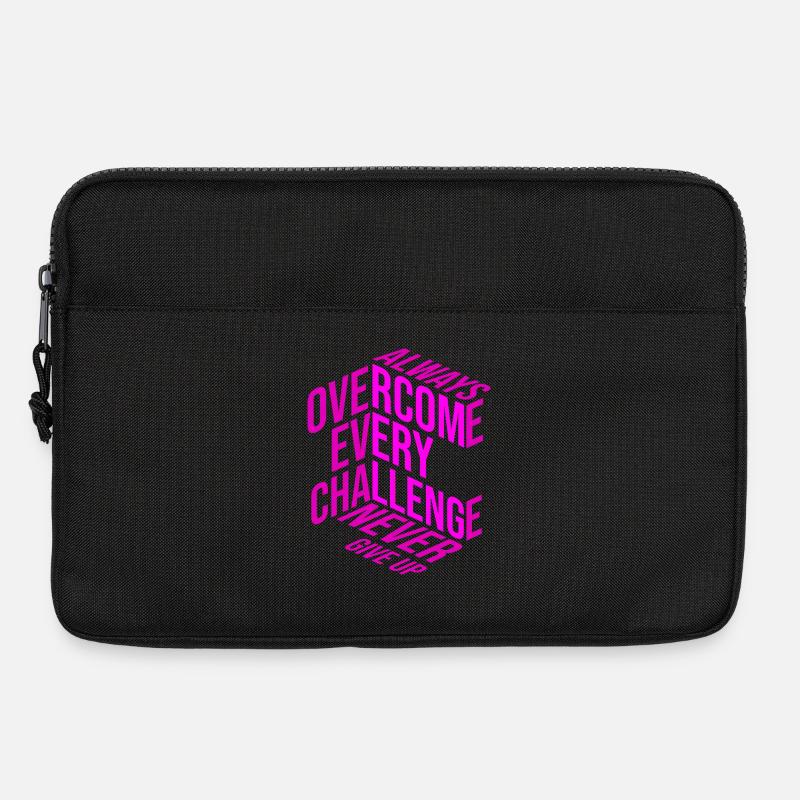 Never give up - Laptoptasche 13" - Schwarz