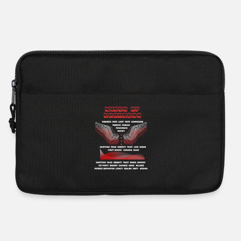 Ein auffälliges Design mit großen Engelsflügeln - Laptoptasche 13" - Schwarz