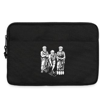 Les philosophes grecs antiques jouent au bowling - Sacoche pour ordinateur portable 13 pouces - noir - Devant