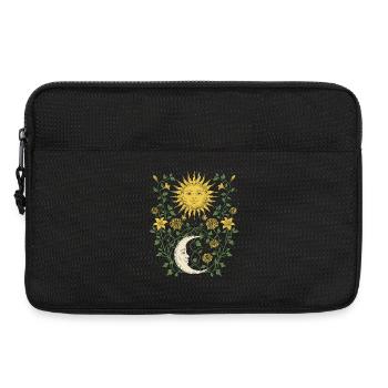 Natur, Sonnenschein und Mondthema - Laptoptasche 13" - Schwarz - Vorne
