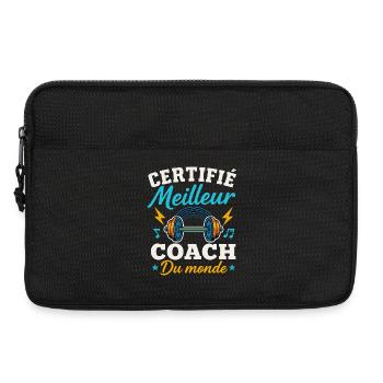 Certifié meilleur coach du monde - Sacoche pour ordinateur portable 13 pouces - noir - Devant