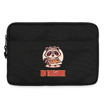 Raton laveur avec l’amour de la pizza - poubelle ? Non, trésor ! - Sacoche pour ordinateur portable 13 pouces - noir - Devant