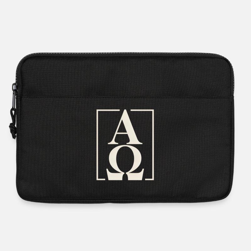 Christlich Alpha Omega Symbol Glaube Hoffnung - Laptoptasche 13" - Schwarz