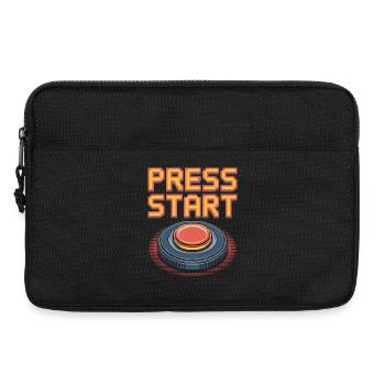 Appuyez sur le bouton Démarrer Retro Gaming Pixel Arcade - Sacoche pour ordinateur portable 13 pouces - noir - Devant
