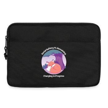 Niedlicher Fuchs mit Baum - Laptoptasche 13" - Schwarz - Vorne