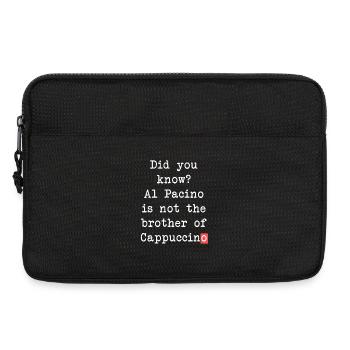 Al Pacino Cappuccino Mug – Funny Coffee Motif - Laptop bag 13" - black - Front