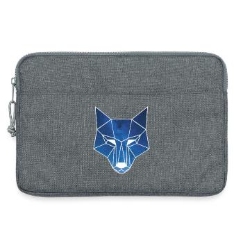 Tête de Loup galactique - Sacoche pour ordinateur portable 13 pouces - gris chiné - Devant