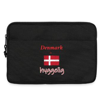 Hygelige Danemark Drapeau Illustration - Sacoche pour ordinateur portable 13 pouces - noir - Devant