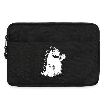 Dino winkend – Kawaii, Cartoon & Urzeit-Freude - Laptoptasche 13" - Schwarz - Vorne
