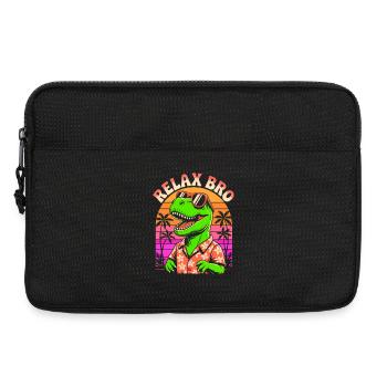 Relax Bro - T-Rex Dinosaur - Relaxed Saying - Laptop bag 13" - black - Front