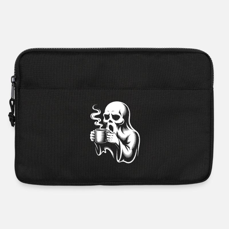 Coffee Ghost Morning Grouch Caffeine - Laptop bag 13" - black