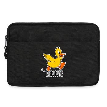 Eine niedliche kleine rennende Ente - eine Rennte! - Laptoptasche 13" - Schwarz - Vorne