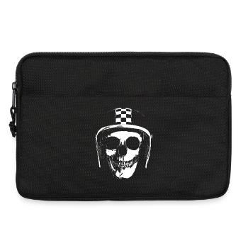 biker_skull - Sacoche pour ordinateur portable 13 pouces - noir - Devant