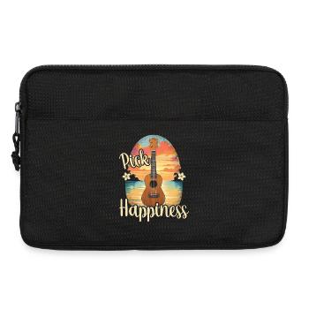 Pick Happiness! Ukulele Sunset - Laptop bag 13" - black - Front