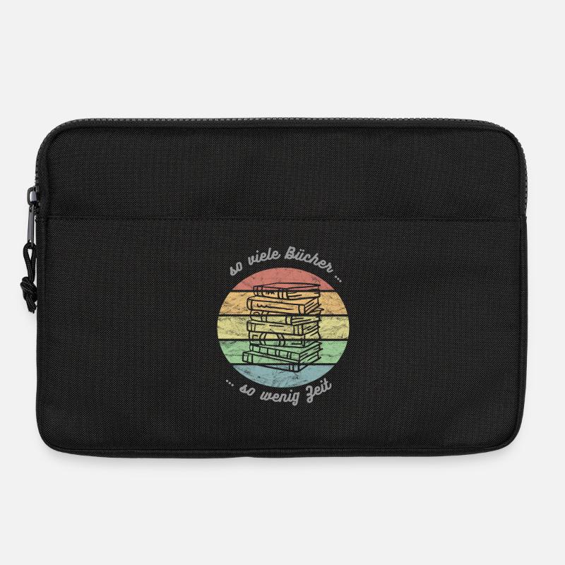 So viele Bücher ... so wenig Zeit, Buch lesen - Laptoptasche 13" - Schwarz