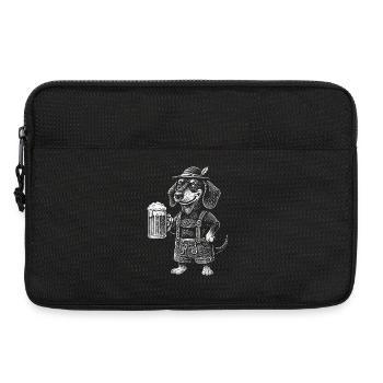 Teckel Lederhosen Bière Bavarois Costume traditionnel bavarois - Sacoche pour ordinateur portable 13 pouces - noir - Devant