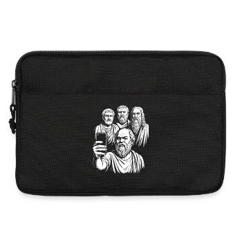 Altgriechische Philosophen Selfie - Laptoptasche 13" - Schwarz - Vorne