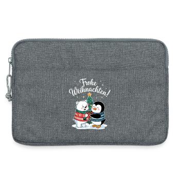 Eisbär Pinguin Weihnachtspullover süß Weihnachten - Laptoptasche 13" - Grau meliert - Vorne