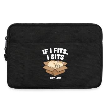 Wenn es passt, sitzt Katze in Box - Laptoptasche 13" - Schwarz - Vorne