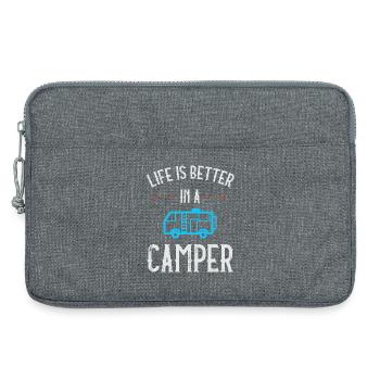 Life is Better in a Camper - Laptop bag 13" - heather grey - Front