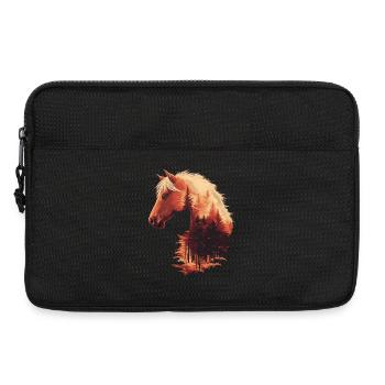 Pferd Herbst - Laptoptasche 13" - Schwarz - Vorne