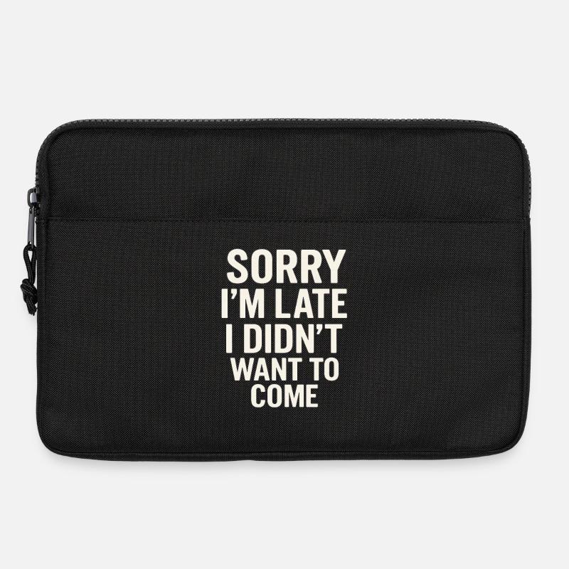 Zu spät wollte ich nicht kommen - Laptoptasche 13" - Schwarz
