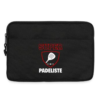 Super padeliste, fête des pères, noël - Sacoche pour ordinateur portable 13 pouces - noir - Devant