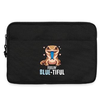 Blue-tongued skink reptile lizard - Laptop bag 13" - black - Front
