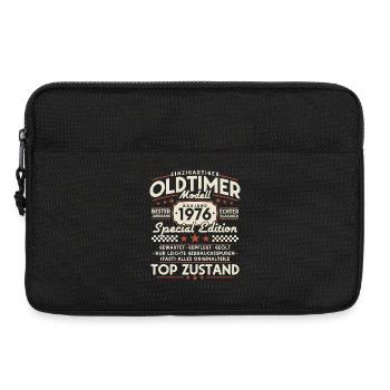 Oldtimer_1976_Jahrgang_Vintage_Retro_Geburtstag - Sacoche pour ordinateur portable 13 pouces - noir - Devant