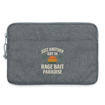 Rage Bait Paradise Sunset, lustiger Spruch - Laptoptasche 13" - Grau meliert - Vorne
