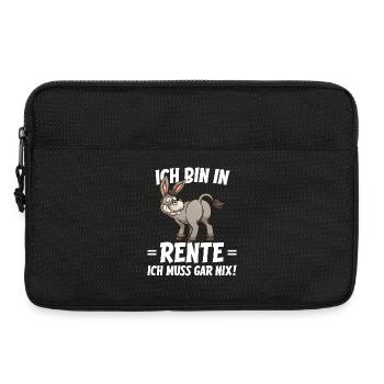 Je suis à la retraite de l’humour - Sacoche pour ordinateur portable 13 pouces - noir - Devant