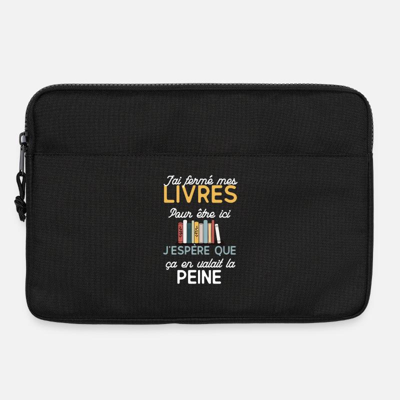 Geschlossene Bücher Ich hoffe, es lohnt sich - Laptoptasche 13" - Schwarz