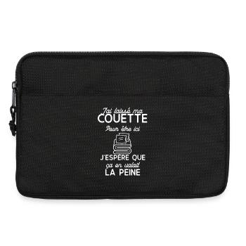 Couette Attaque le Matin - Sacoche pour ordinateur portable 13 pouces - noir - Devant