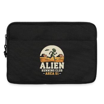 Lustige Area 51 Alien UFO Laufläufer - Laptoptasche 13" - Schwarz - Vorne