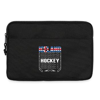 Island-Hockeywappen - Laptoptasche 13" - Schwarz - Vorne