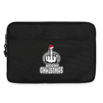Merry Christmas Mittelfinger Stinkefinger Design - Laptoptasche 13" - Schwarz - Vorne