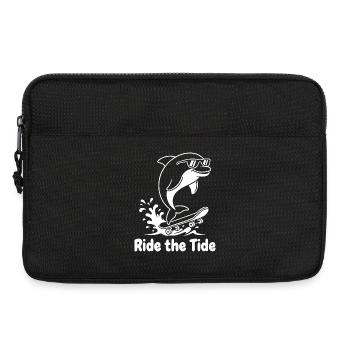 Dolphin Skateboard Wave - Laptop bag 13" - black - Front