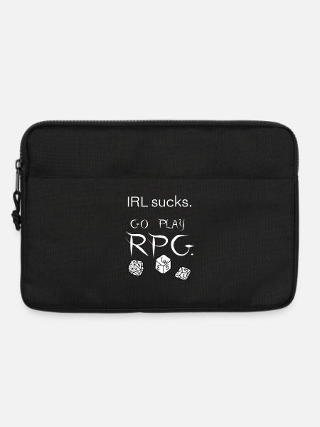 Im echten Leben ist es schrecklich, spiel RPG (weiß) - Laptoptasche 13" - Schwarz