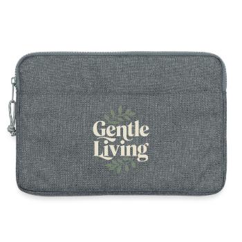 Gentle Living – Vintage Leaves - Laptop bag 13" - heather grey - Front