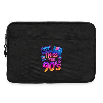 Ich vermisse die 90er – Neon-Retro-Nostalgie - Laptoptasche 13" - Schwarz - Vorne