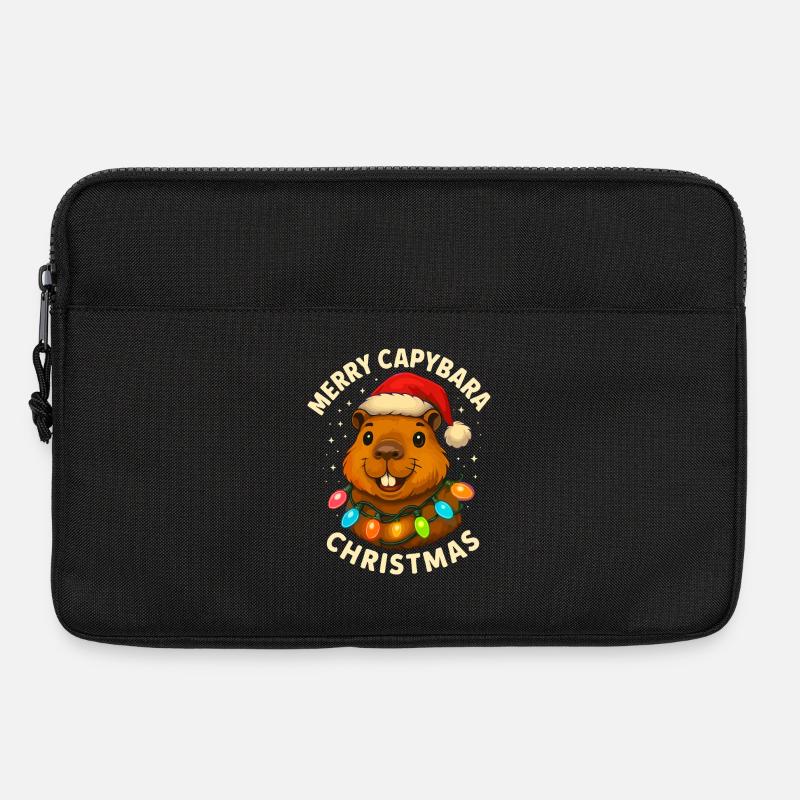 Capybara Weihnachten Weihnachtsmann Xmas - Laptoptasche 13" - Schwarz